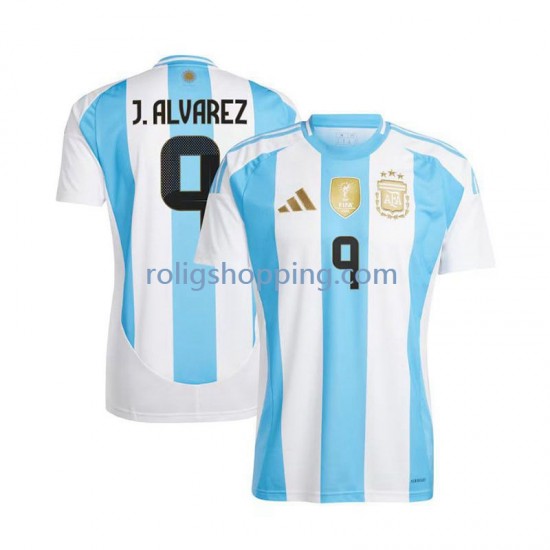 Fotbollströja Argentina Julian Alvarez 9 Män Hemmaställ 2024 Kort ärm