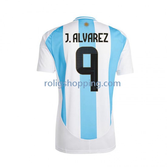 Fotbollströja Argentina Julian Alvarez 9 Män Hemmaställ 2024 Kort ärm