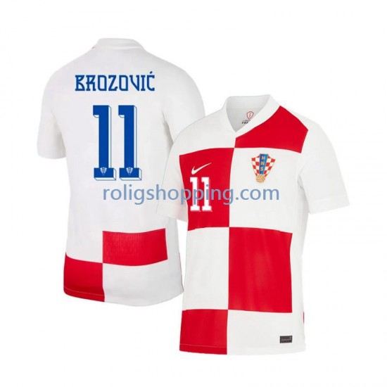 Fotbollströja Kroatien Marcelo Brozovic 11 Män Hemmaställ Euro 2024 Kort ärm