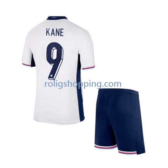 Fotbollströja England Harry Kane 9 Barn Hemmaställ Euro 2024 Kort ärm
