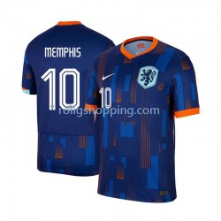 Fotbollströja Nederländerna Memphis Depay 10 Män Bortaställ Euro 2024 Kort ärm