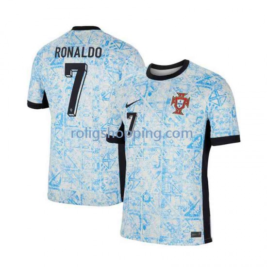 Fotbollströja Portugal Cristiano Ronaldo 7 Män Bortaställ Euro 2024 Kort ärm