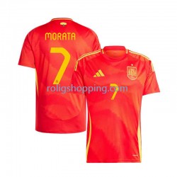 Fotbollströja Spanien Alvaro Morata 7 Män Hemmaställ Euro 2024 Kort ärm