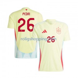 Fotbollströja Spanien Pedri 26 Män Bortaställ Euro 2024 Kort ärm