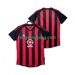 Fotbollströja AC Milan 2002 2003 Retro Män Hemmaställ Kort ärm
