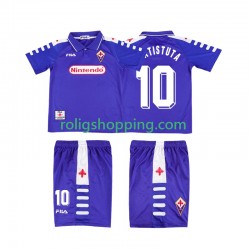 Fotbollströja Fiorentina RUICOSTA 10 1998 Retro Barn Hemmaställ 1999 Kort ärm