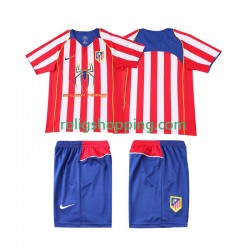 Fotbollströja Atlético Madrid 2005 Retro Barn Hemmaställ 2004 Kort ärm