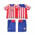 Fotbollströja Atlético Madrid 2005 Retro Barn Hemmaställ 2004 Kort ärm