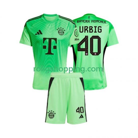 Fotbollströja FC Bayern München Jonas Urbig 40 Målvakt Barn Hemmaställ 2025-2026 Kort ärm