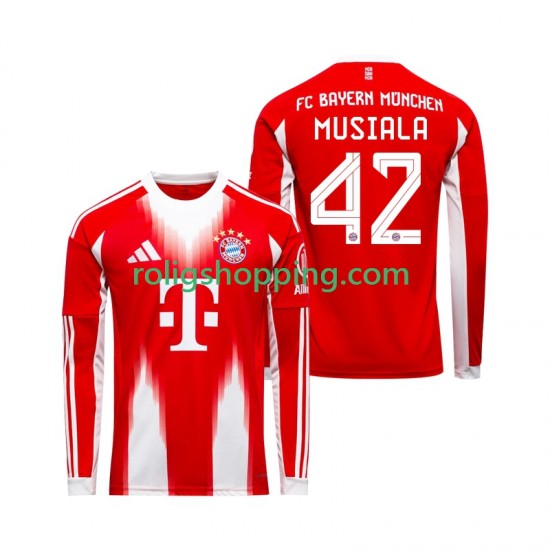 Fotbollströja FC Bayern München Jamal Musiala 42 Män Hemmaställ 2025-2026 Lång ärm