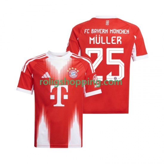 Fotbollströja FC Bayern München Thomas Muller 25 Män Hemmaställ 2025-2026 Kort ärm