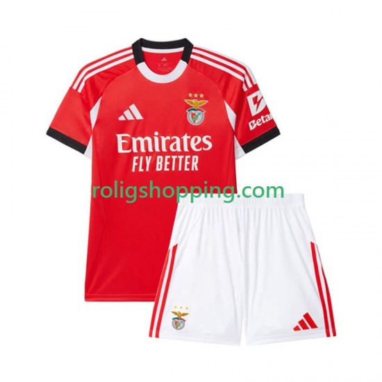Fotbollströja Benfica Barn Hemmaställ 2025-2026 Kort ärm