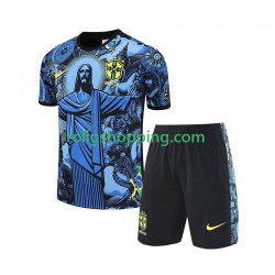 Brasilien JESUS Football Shirts Barn Hemmaställ 2024-2025 Kort ärm