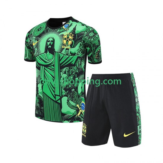 Brasilien JESUS Special Football Shirts Barn Hemmaställ 2024-2025 Kort ärm