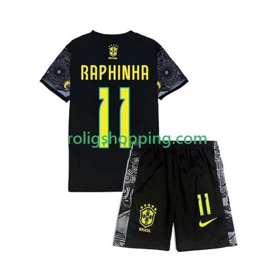 Brasilien RAPHINHA 11 Cheist the Redeemer Football Shirts Barn Hemmaställ 2024 Kort ärm