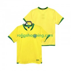 Fotbollströja Brasilien Retro Män Hemmaställ 2006 Kort ärm