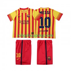Fotbollströja FC Barcelona Lionel Messi 10 2013 2014 Retro Barn Bortaställ Kort ärm