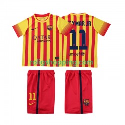 Fotbollströja FC Barcelona Neymar JR 11 2013 2014 Retro Barn Bortaställ Kort ärm