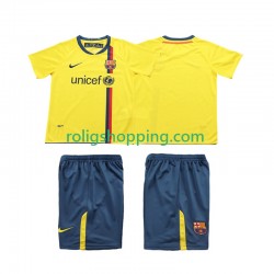 Fotbollströja FC Barcelona 2009 Retro Barn Bortaställ 2008 Kort ärm