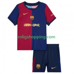 Fotbollströja FC Barcelona TRAVIS SCOTT Barn Hemmaställ 2024-2025 Kort ärm