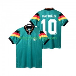 Fotbollströja Tyskland MATTHAUS 10 1992 Retro Män Bortaställ Kort ärm