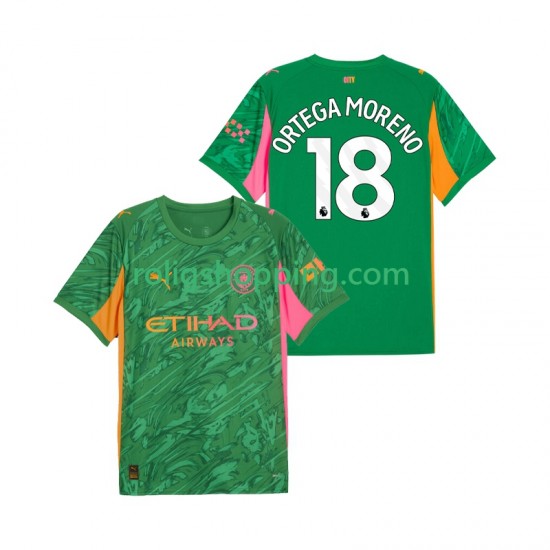 Fotbollströja Manchester City ORTEGA MORENO 18 Målvakt Män Hemmaställ 2025-2026 Kort ärm