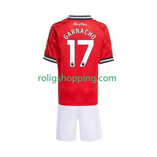 Fotbollströja Manchester United Alejandro Garnacho 17 Barn Hemmaställ 2025-2026 Kort ärm