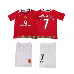 Fotbollströja Manchester United Cristiano Ronaldo 7 Retro Barn Hemmaställ 2004 2006 Kort ärm