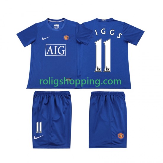 Fotbollströja Manchester United GIGGS 11 Retro Barn Bortaställ 2008 Kort ärm