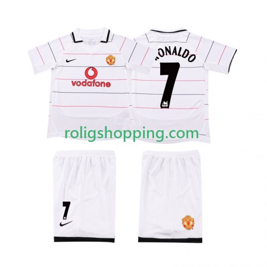 Fotbollströja Manchester United Cristiano Ronaldo 7 2003 2005 Retro Barn Hemmaställ Kort ärm