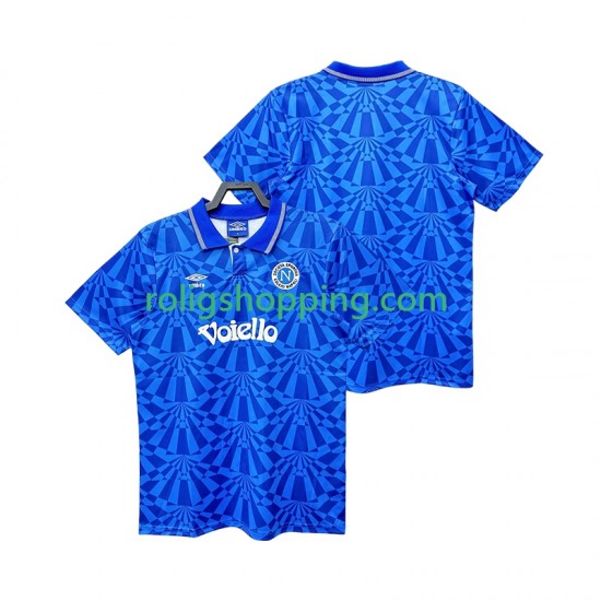Fotbollströja SSC Napoli 1991 1993 Retro Män Hemmaställ Kort ärm