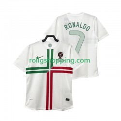 Fotbollströja Portugal Cristiano Ronaldo 7 2012 Retro Män Bortaställ Kort ärm