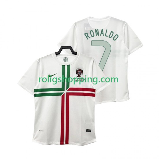 Fotbollströja Portugal Cristiano Ronaldo 7 2012 Retro Män Bortaställ Kort ärm