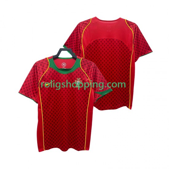 Fotbollströja Portugal Retro Män Hemmaställ 2004 Kort ärm