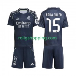 Fotbollströja Real Madrid Arda Guler 15 Barn Bortaställ 2025-2026 Kort ärm