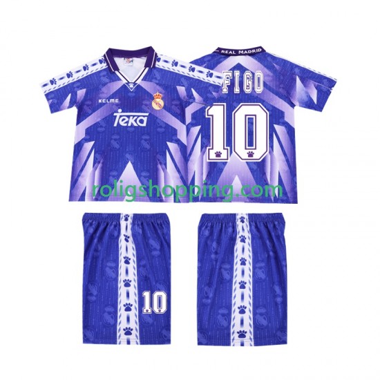 Fotbollströja Real Madrid FIGO 10 1996-1997 Retro Barn Bortaställ Kort ärm