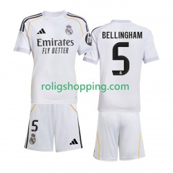 Fotbollströja Real Madrid Jude Bellingham 5 Barn Hemmaställ 2025-2026 Kort ärm