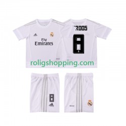 Fotbollströja Real Madrid KROOS 8 2015 2016 Retro Barn Hemmaställ Kort ärm