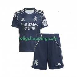 Fotbollströja Real Madrid Barn Bortaställ 2025-2026 Kort ärm