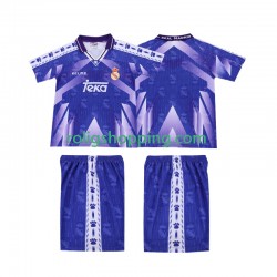 Fotbollströja Real Madrid 1996-1997 Retro Barn Bortaställ Kort ärm