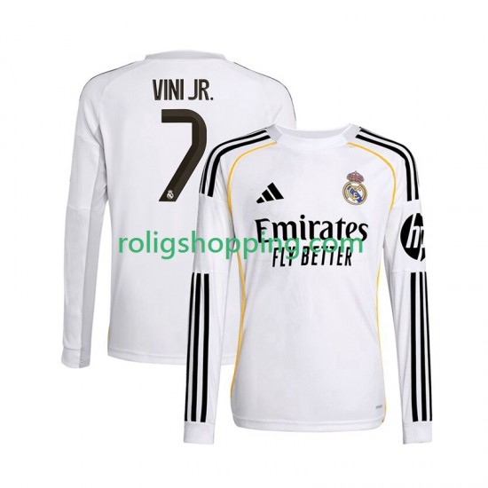 Fotbollströja Real Madrid Vinicius Junior 7 Män Hemmaställ 2025-2026 Lång ärm