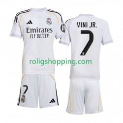 Fotbollströja Real Madrid Vinicius Junior 7 Barn Hemmaställ 2025-2026 Kort ärm