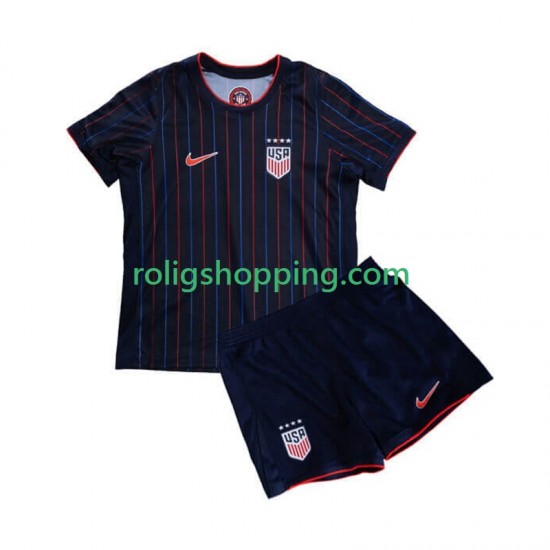 Fotbollströja USA Barn Bortaställ 2025 Kort ärm