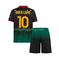 Fotbollströja AC Milan RAFA LEAO 10 Barn Fjärdeställ 2024-2025 Kort ärm