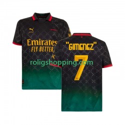 Fotbollströja AC Milan Santiago Gimenez 7 Män Fjärdeställ 2024-2025 Kort ärm