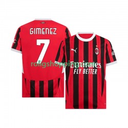 Fotbollströja AC Milan Santiago Gimenez 7 Män Hemmaställ 2024-2025 Kort ärm