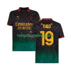 Fotbollströja AC Milan THEO 19 Män Fjärdeställ 2024-2025 Kort ärm