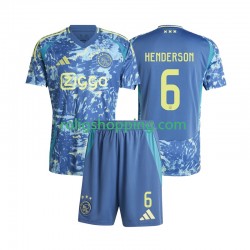 Fotbollströja AFC Ajax Henderson 6 Barn Bortaställ 2024-2025 Kort ärm