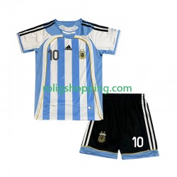 Fotbollströja Argentina Maradona 10 Retro Barn Hemmaställ 2006 Kort ärm