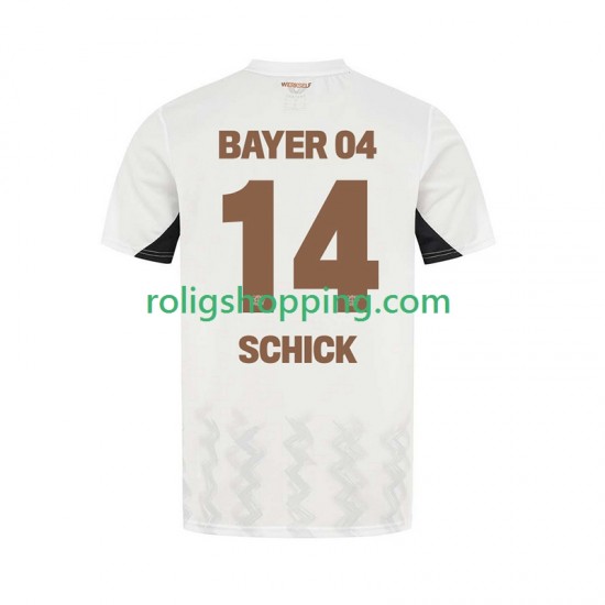 Fotbollströja Bayer 04 Leverkusen Patrik Schick 14 Män Bortaställ 2024-2025 Kort ärm